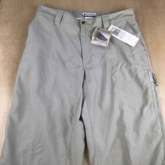 Columbia Mens Davenport Microtwill Outdoor Hiking Pants 36x32 Fossil NWT - Picture 1 of 8